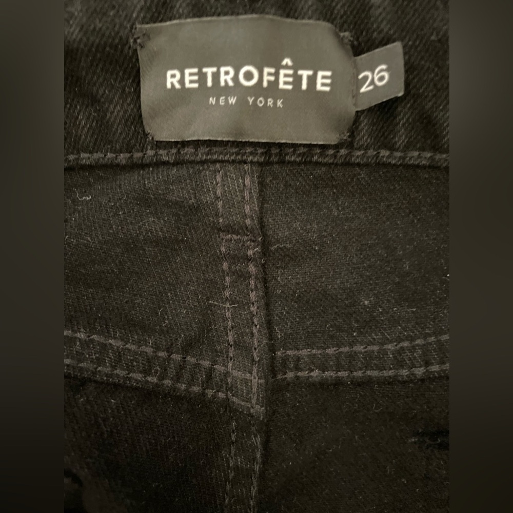 NEW Retrofete Marlowe gold embellished black Jean - Picture 7 of 9